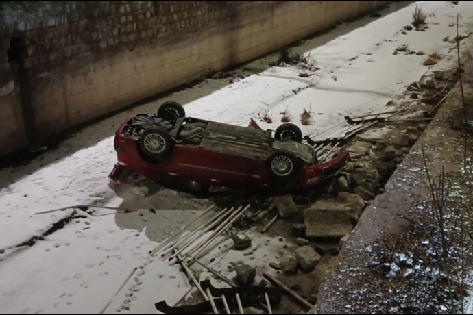 Kayseri�de Otomobil Sulama Kanal�na D��t�: 1 Yaral�