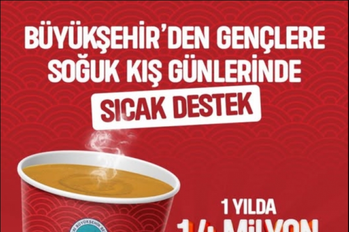 B�y�k�ehirden 2025�te ��rencilere 1 Milyon 400 Bin Bardak S�cak �orba Seferberli�i