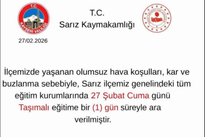 O �l�ede Kar Alarm�: Ta��mal� E�itime Ani Fren!