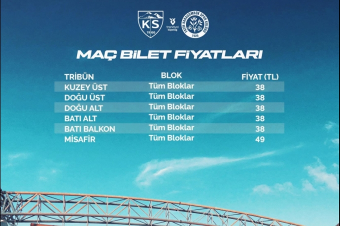 Kayserispor�dan Taraftar� Heyecanland�ran Karar: Kritik Ma��n Biletleri A��kland�